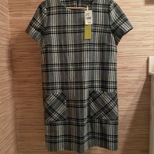 Plastic Island Plaid Wool Dress